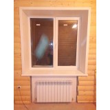 Остекление и отделка окна в деревянном доме