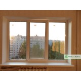 Трехстворчатое окно Рехау 70 мм